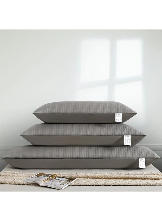 Grey Body Pillow 18 9x59 06 Inch Hypoallergenic All Season Neck Support Machine Washable - Image 1